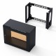 10U Shallow Wall Mount Rack with Removable Outer Shell and M6 Rails